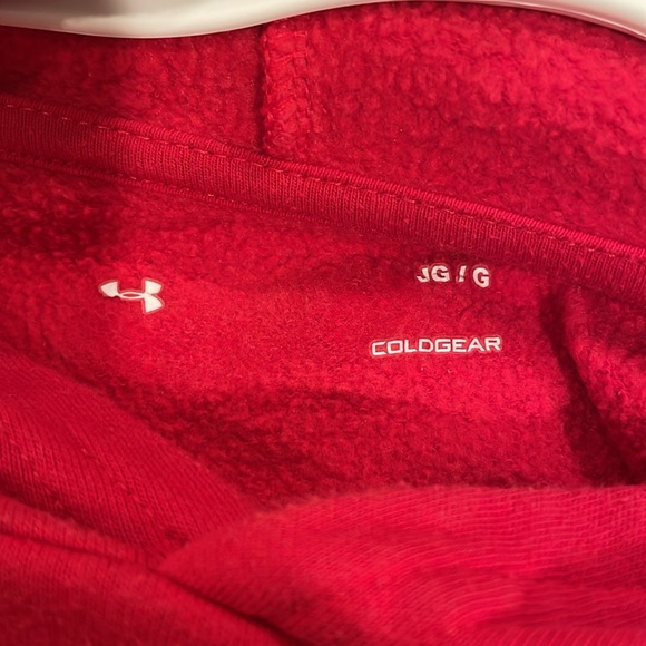 Boys red and black under armour hoodie size large - Picture 6 of 6